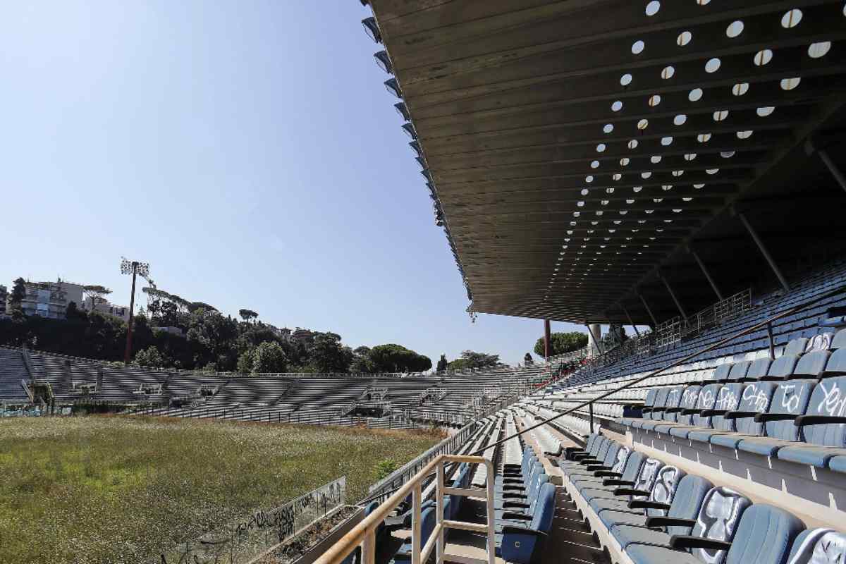 Lo Stadio Flaminio in condizioni di degrado