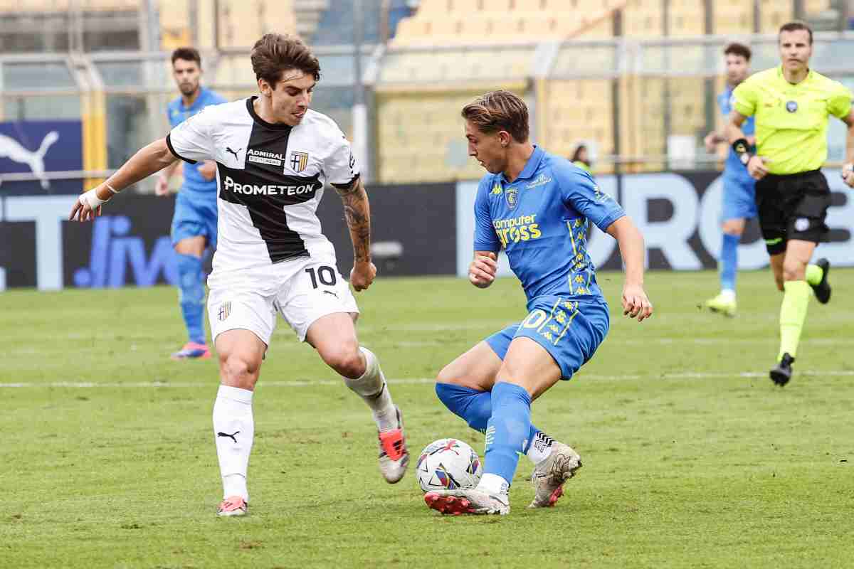 Fazzini con la maglia dell'Empoli