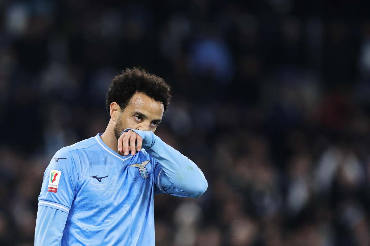 Felipe Anderson con la maglia della Lazio