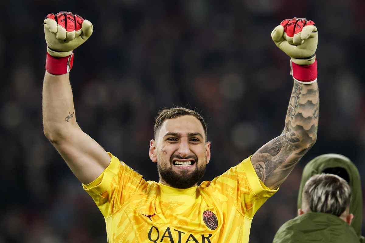 Gigio Donnarumma in campo con il PSG