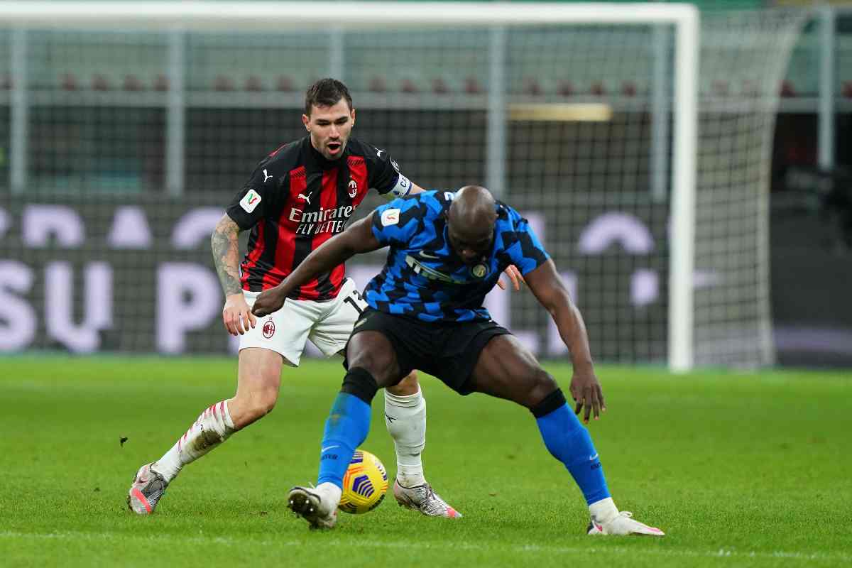 Romagnoli e Lukaku nel derby di Milano